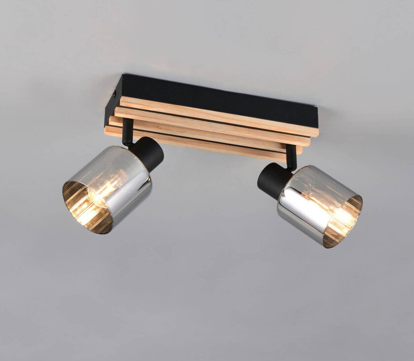 Spotlight Travia, lengde 39 cm, 2 lyskilder, svart/røykgrå