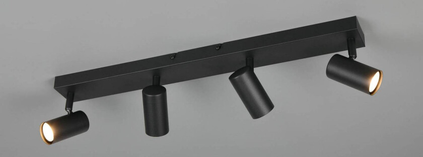 Spotlight Taryn, matt svart, lengde 62 cm, 4 lyskilder, GU10