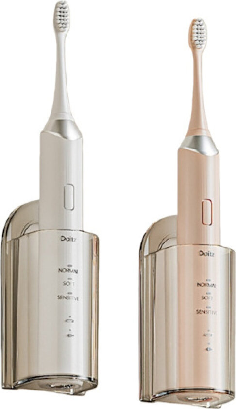 Elektrisk tannbørsteholder, veggmontert organizer, 2-pakning - Ingen boring nødvendig, kompatibel med Oral-B, Philips