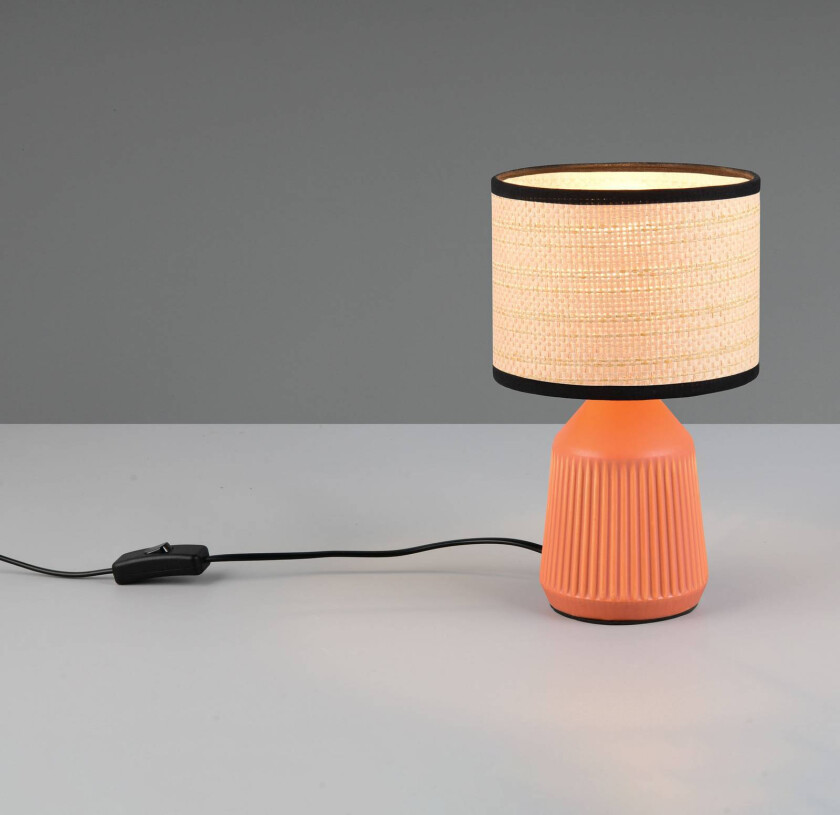 Bordlampe Formentera, terrakotta/beige, 27 cm Keramikk/papir