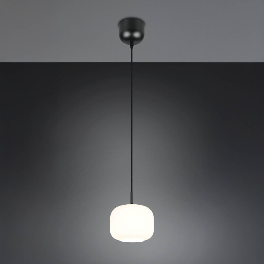 Hengelampe Signe, Ø 15 cm, hvit, glass, E14