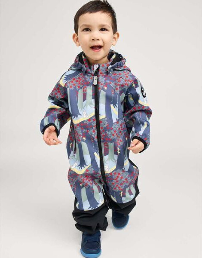 Mjosa Moomin softshelldress til småbarn, Black