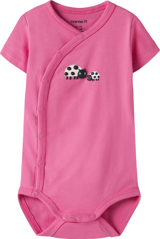 Body k/e - NbfVubie - Strawberry Måne/Marihøne - - 68 - Kortermet body