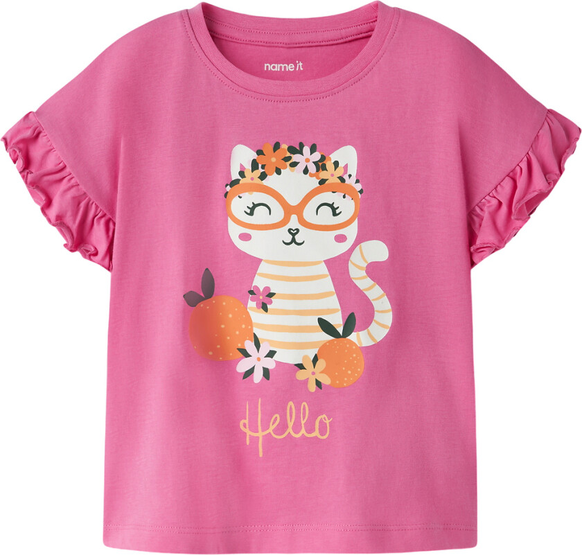 T-skjorte - NmfVilena - Strawberry Måne/Hello CAT - - 2 år (92) - T-skjorte