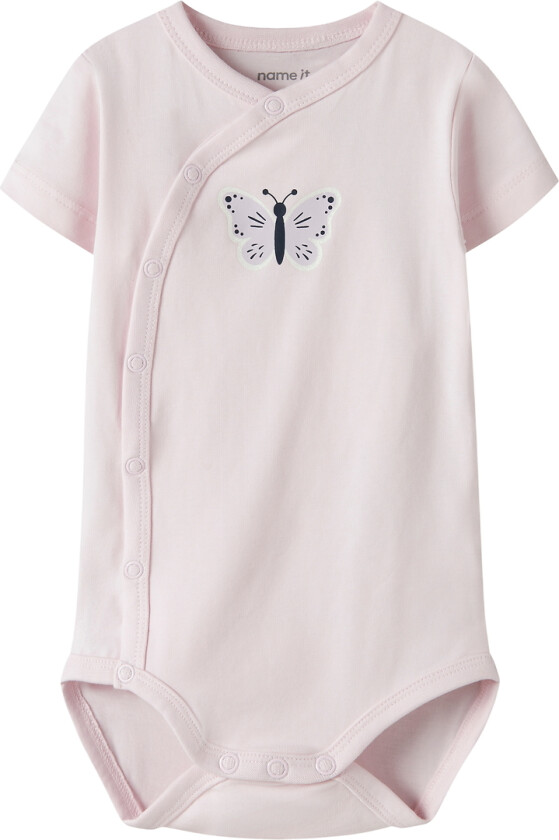 Body k/e - NbfVubie - Vugge Rosa/Sløyfe - - 68 - Kortermet body
