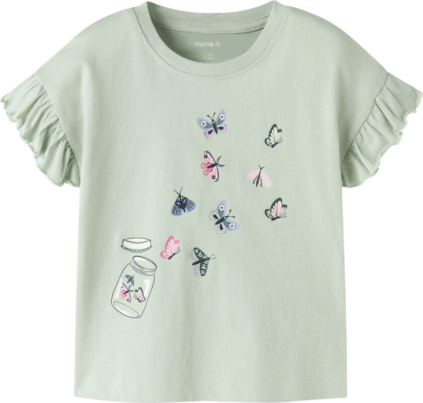 T-skjorte - NmfVilena - Pale Aqua/Sløyfe Krukke - - 3 år (98) - T-skjorte