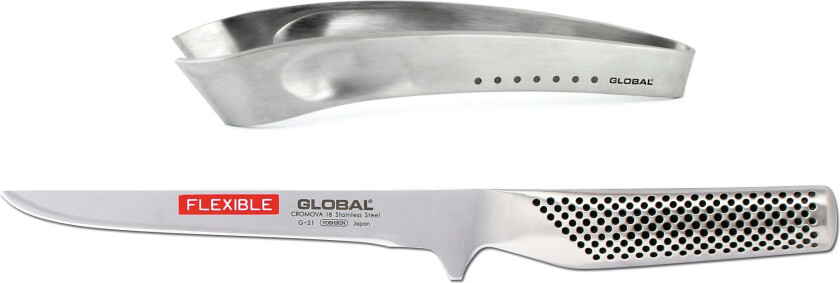 G-21 & Gs-63 Fileteringskniv + Fiskebeinpinsett - Tenger & Pinsetter Rustfritt stål - G-2163