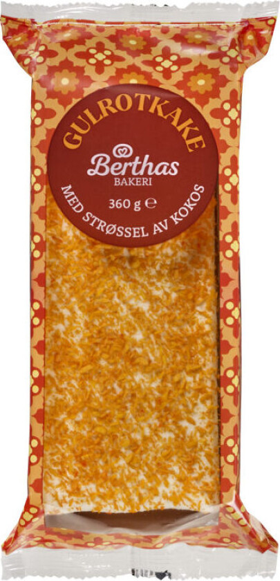 Gulrotkake Gulrotkake med innbakt gulrot, myk hvit krem og orange kokos