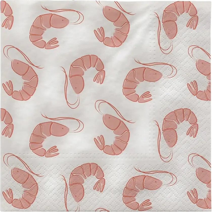 Shrimp Paper Napkin - White - L 33CM