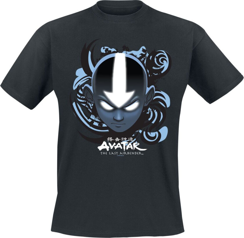 Anime T-skjorte - Avatar Head - M til 3XL - Herrer - svart