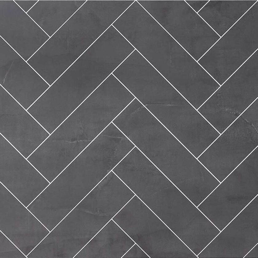 Kjøkkenplate Sort Kalk Fiskeben