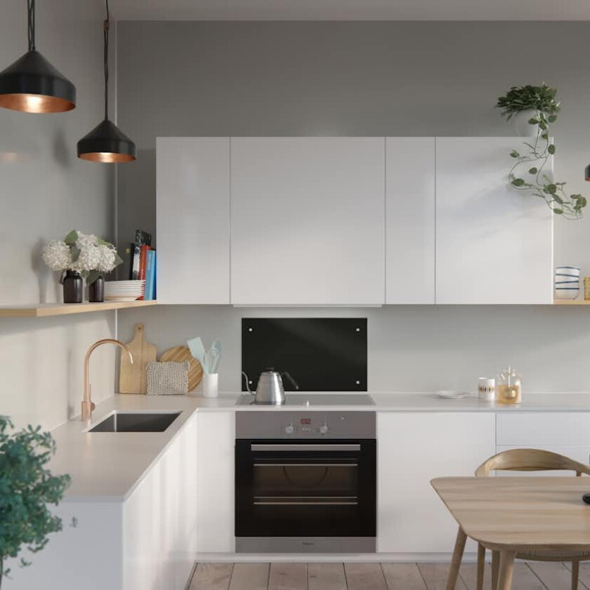 Glassplate herdet sort 700mm 6 x 700 x 450 mm