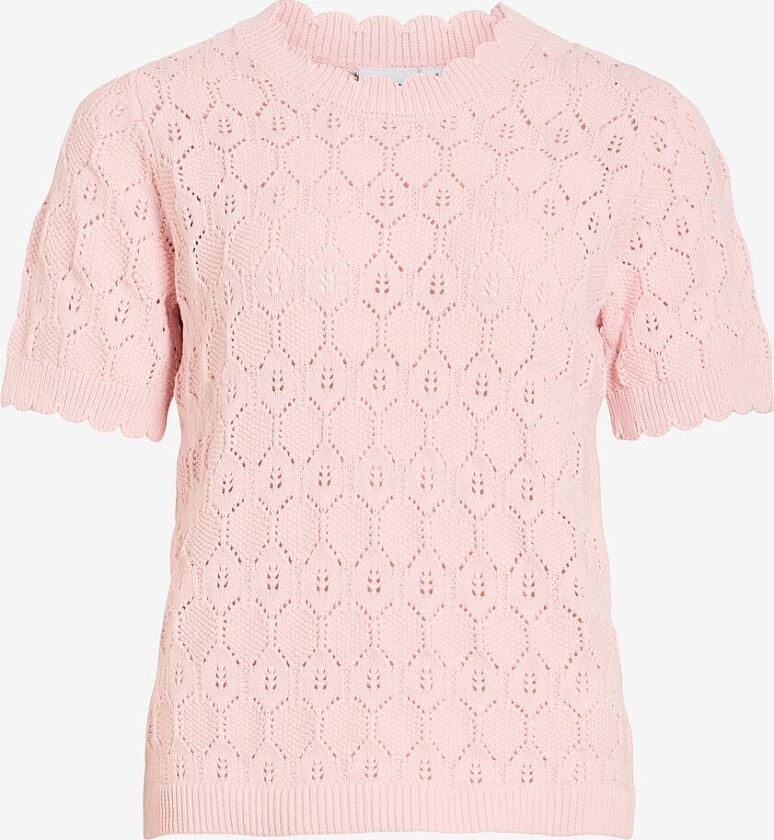 Topp Vilowen S/S Pointelle Knit Top/pb/1 - Rosa