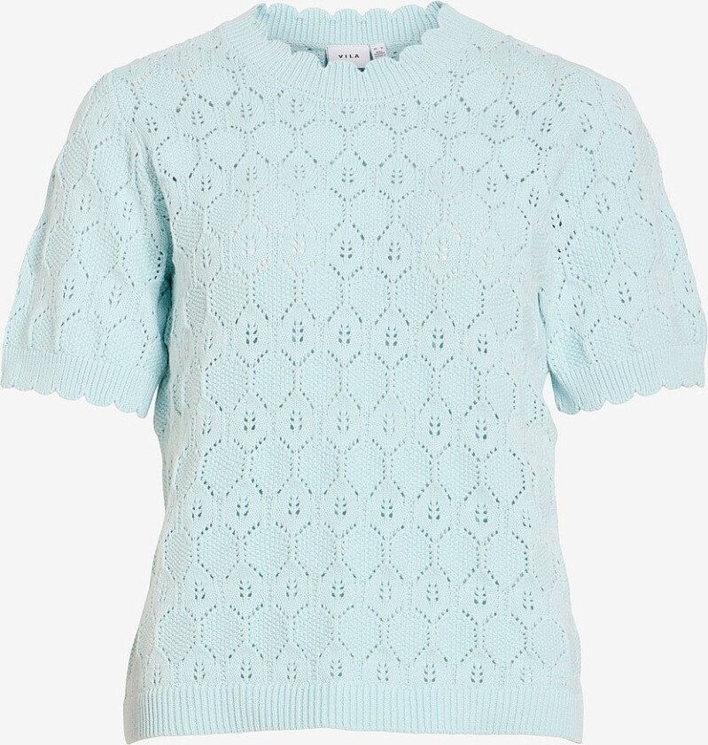Topp Vilowen S/S Pointelle Knit Top/pb/1 - Blå