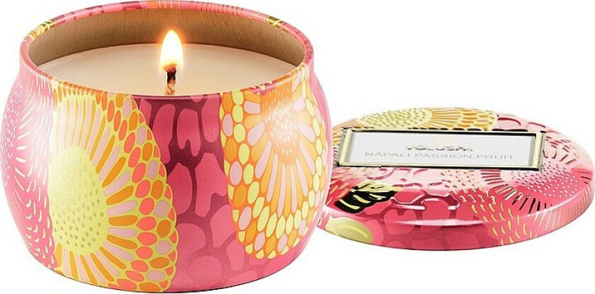 Nãpali Passion Fruit Mini Tin Candle 25H - Rosa