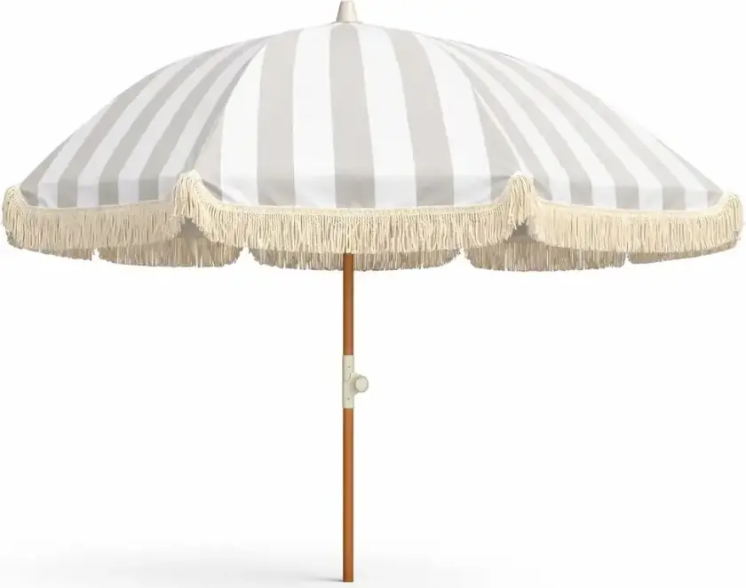 Parasoll 200 cm sand/hvit