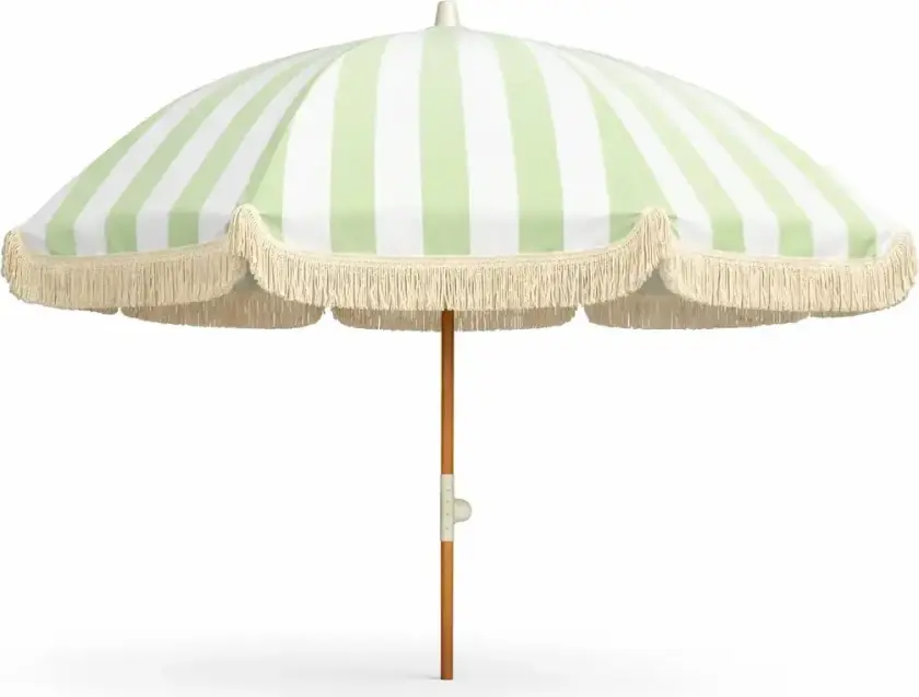 Parasoll 200 cm grønn/hvit