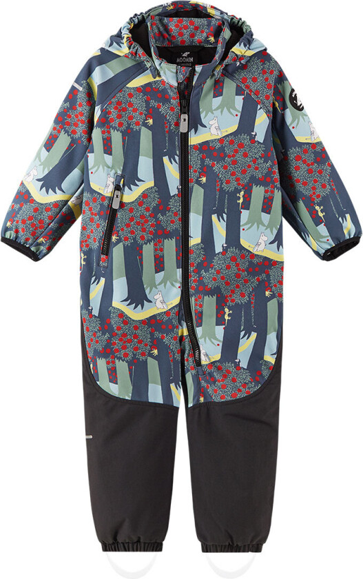 Softshell Dress - MOOMIN Mjosa - Soft Black - - 1 år (80) - Softshell