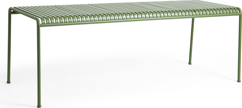 Hay Palissade Table 90x220 Cm 4 Legs Olive Powder Coated Steel - Hagebord Pulverlakkert Stål Grønn - AA693-F379-AB03