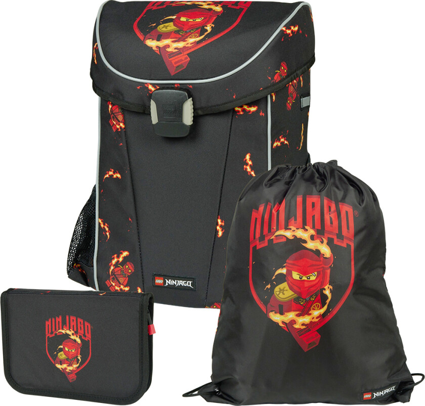 LEGO® Ninjago Skolesekk Sett - Easy Light - Kai - Svart - LEGO® Tasker - OneSize - Skolesekk