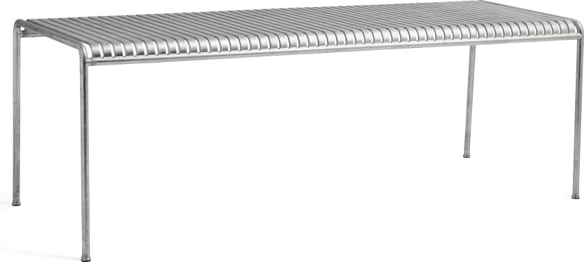 Hay Palissade Table 90x220 Cm 4 Legs Hot Galvanised Steel - Hagebord Stål Silver - AA693-F379-AB04
