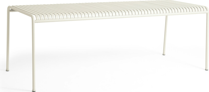 Hay Palissade Table 90x220 Cm 4 Legs Cream White Powder Coated Steel - Hagebord Pulverlakkert Stål Hvit - AA693-F379-AL30