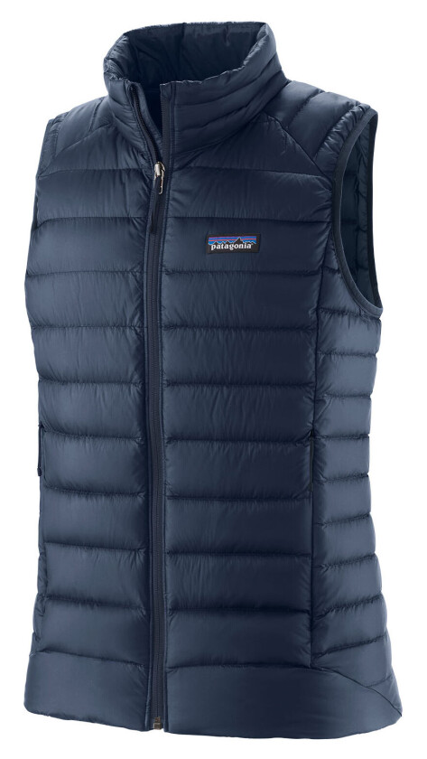 Down Sweater Vest Dame New Navy S