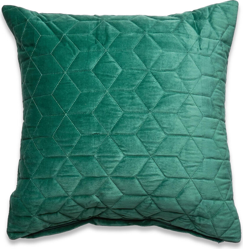 Day Quilted Velvet Cushion Cover - Green - 60X60CM