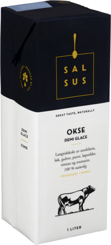 Okse Fond Demi Okse demi/ fond er produsert i Norge. Kraft kokt på storfebein og friske grønnsaker. Redusert i ytterligere et døgn og filtrert. Kun naturlige ingredienser uten tilsetningsstoffer.