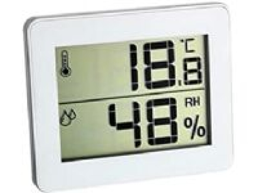 Digital thermo-hygrometer 30.5027, thermometer (black (glossy))