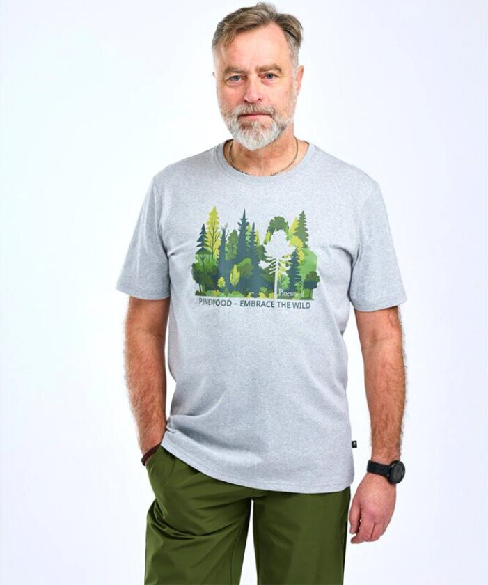 Finnveden Recycled Outdoor T-SHIRT L.Grey Mel Forest
