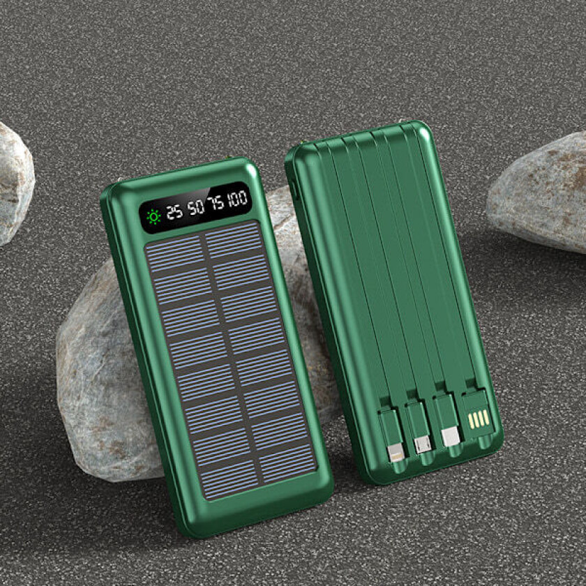 Powerbank Innebygd 4 Kabler 40000 Mah Bærbar Ekstern Batterilader