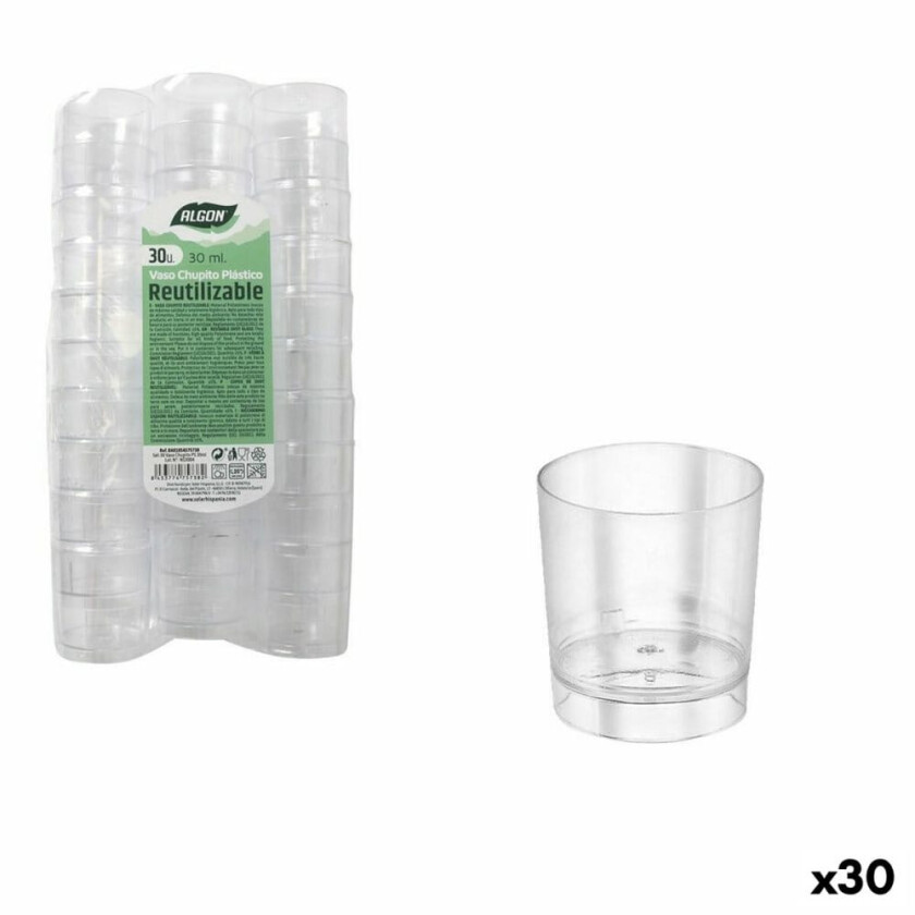 Sett med Shotglass Algon Gjenbruk polystyren 30 Deler 30 ml (30 enheter)