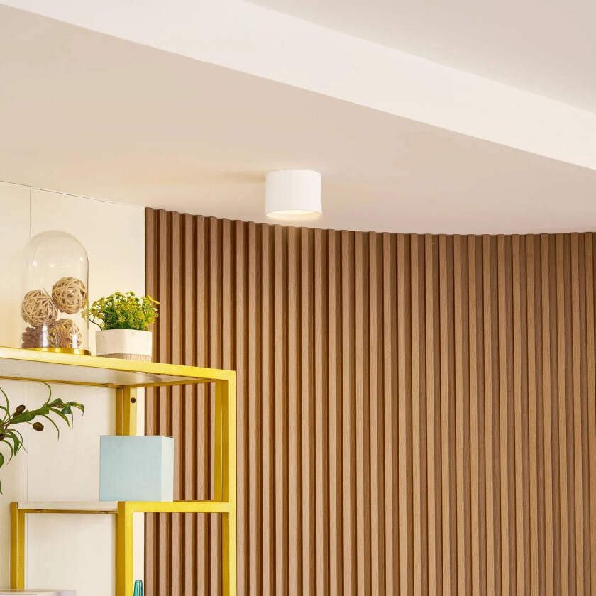 Nivoria LED-spotlight, Ø 12 cm, sandhvit