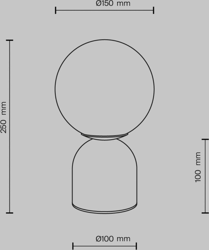 bordlampe Tavo, beige, stein/glass, høyde 25 cm