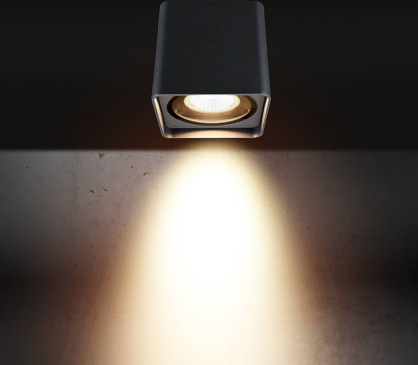 Utedekkenlampe 5055, grafitt, 10 cm, metall, IP54, GU10