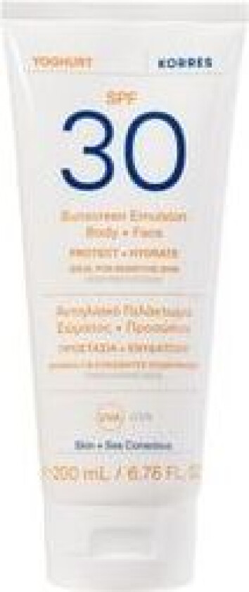 Korres Sun Yoghurt Sunscreen Emulsion Body + Face Spf30 200ml