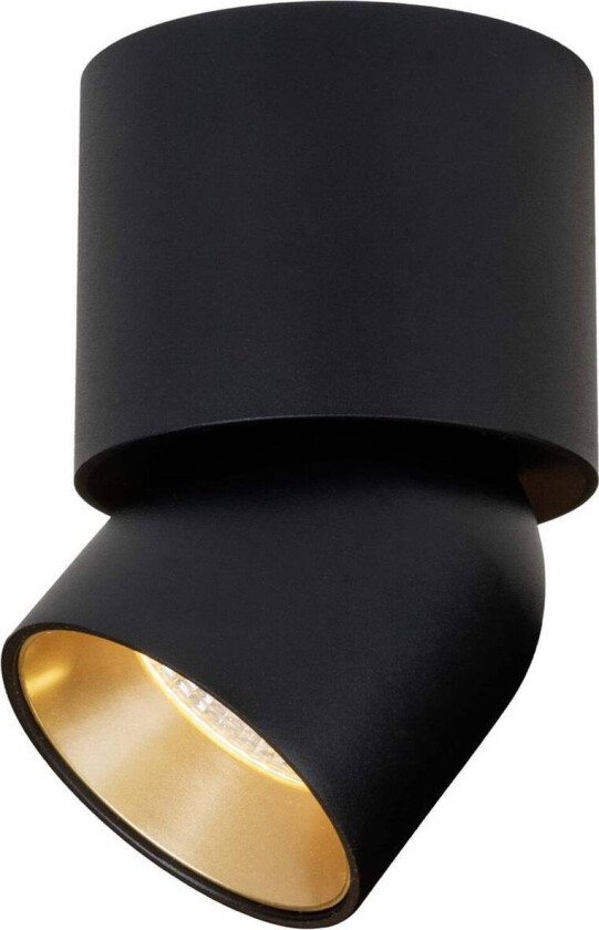 SLC LED-downlight CUP, svart/gull, 927, Ø 7,5 cm, dimbar