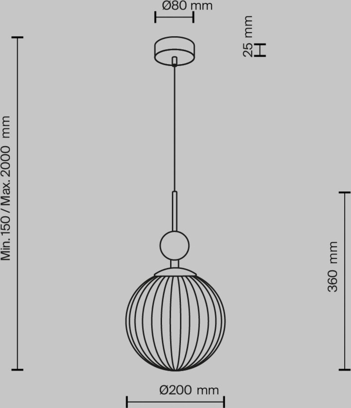 hengelampe Tavo, beige, travertin/glass, Ø 20 cm