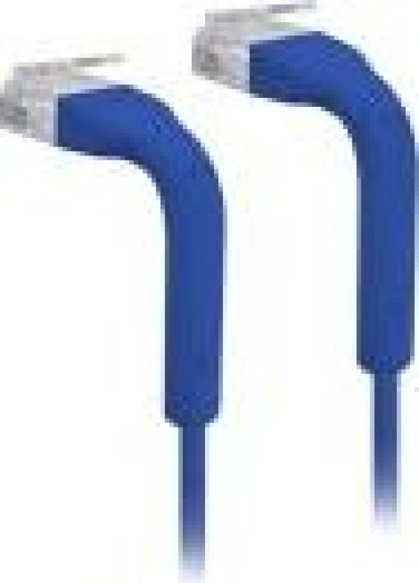 Ubiquiti UniFi - Koblingskabel - RJ-45 (hann) til RJ-45 (hann) - 10 cm - 3 mm - CAT 6 - med støvel - blå (en pakke 50)