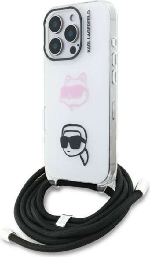 IML Crossbody Karl&Choupette Head Case for iPhone 16 Pro - Hvit