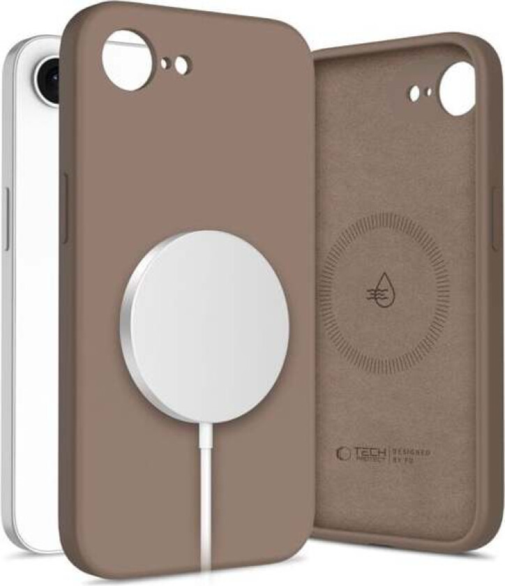 MagSafe-etui i silikon for iPhone 16E / 17E - Brun