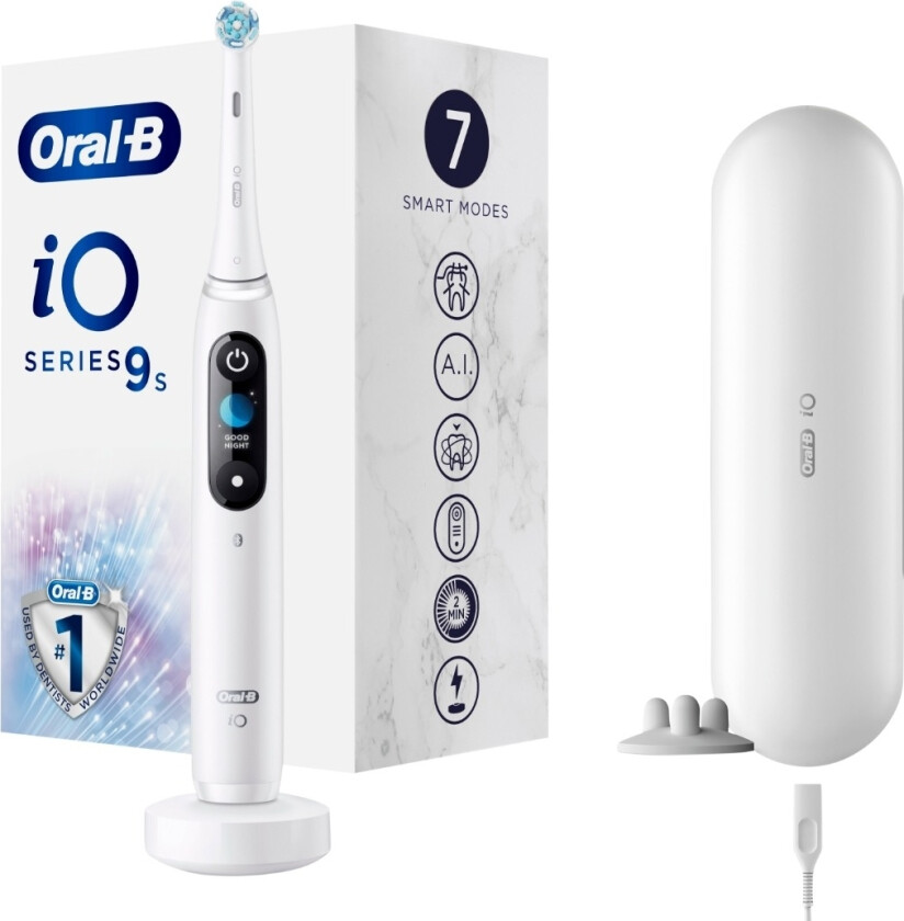 ORAL-B IO SERIES 9S ELEKTRISK TANNBØRSTE, ALABASTER WHITE