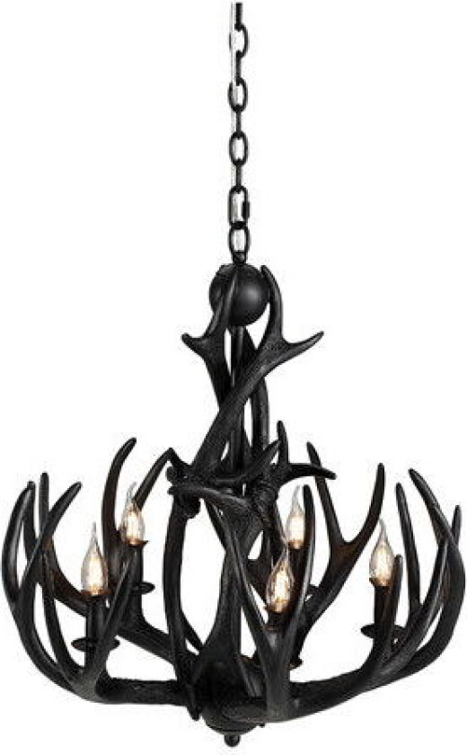 Antler lysekrone svart
