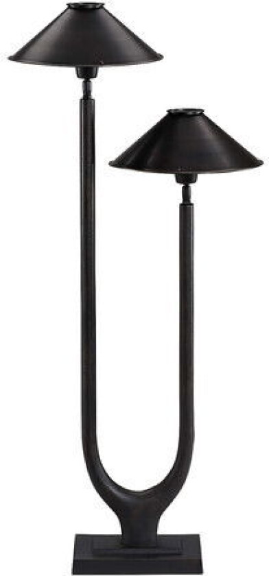 Twin bordlampe antikk bronse