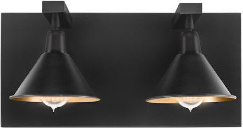 Anzio vegglampe dobbel svart