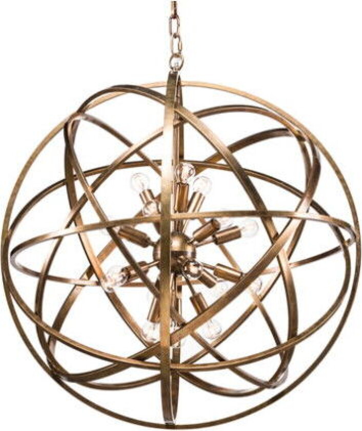 Nest taklampe messing