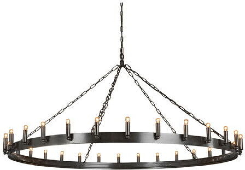 Crown taklampe antikk jern