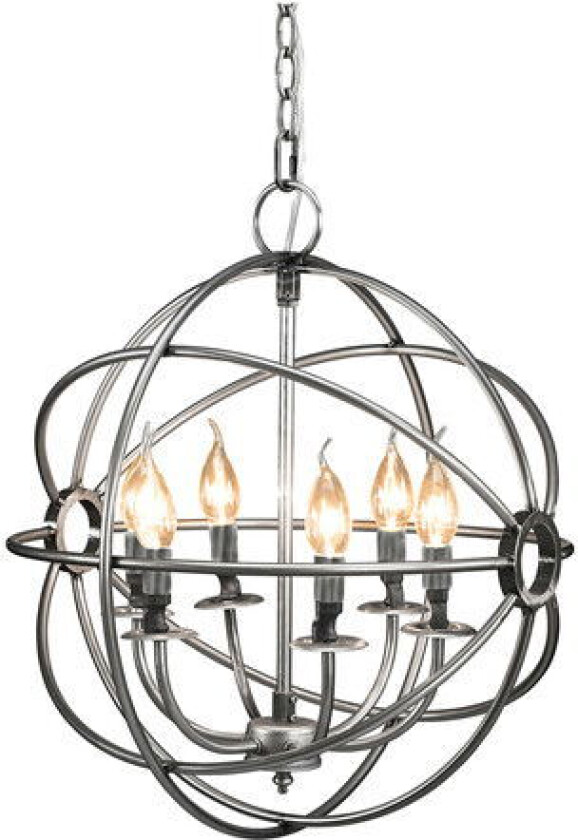 Rome lysekrone grå S