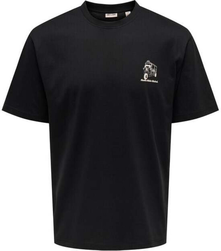 T-skjorte - ONSFRED LIFE FOODIE RLX SS TEE - S til XXL - Herrer - svart